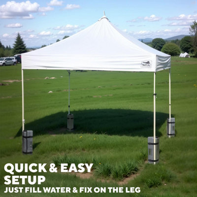 4-Pack Heavy Duty Canopy Gazebo Leg Weights Fillable Plastic