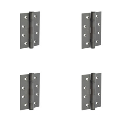 4 PACK Heavy-Duty Certifire Stainless Steel Grade 13 Ball Bearing Hinges - 102x76x3mm Dark Bronze - 30/60 Fire Door Hinge