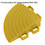 4 PACK Heavy Duty Floor Tile - PP Plastic - 60 x 60mm - Yellow Corner Piece