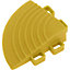 4 PACK Heavy Duty Floor Tile - PP Plastic - 60 x 60mm - Yellow Corner Piece
