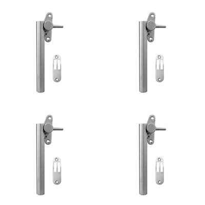 4 PACK High-Quality 120mm Satin Stainless Steel Casement Fasteners for Durable Window Security - Window Handle