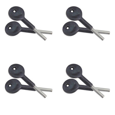 4 PACK High-Quality 75mm Locking Sash Stop Keys for Enhanced Security - Window Fastener