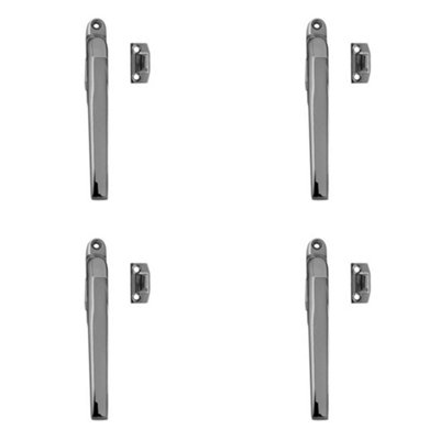 4 PACK High-Quality Modern Non-Lockable Casement Fasteners in Polished Chrome - 124mm - Window Handle
