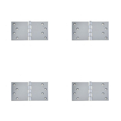 4 PACK High-Quality Polished Chrome Projection Hinge 102x200x4.5mm for Seamless Functionality - Door Hinges