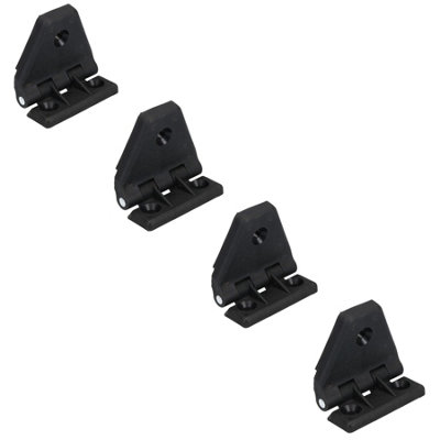 4 Pack Large Black Polyamide Leaf Hinge Reinforced Plastic 80x100mm ...