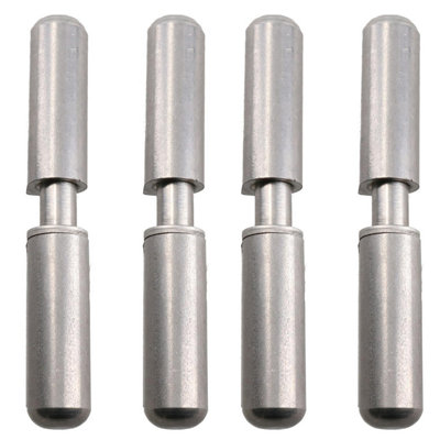 4 PACK Lift Off Stainless Steel Bullet Hinge Weld On 10x60mm Heavy Duty Door