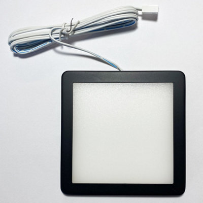 4-Pack Matt Black Ultra-Slim LED Under Cabinet Lighting Kit with Driver ...