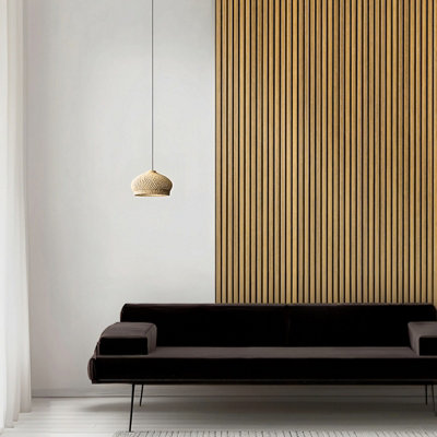 4-Pack MDF Wall Panels with PVC Veneer & PET Backing 60cm x 60cm