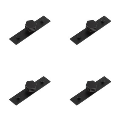 4 PACK Modern Matt Black Cupboard Knob 30mm - Stylish Brass Hardware - Kitchen Cabinet Knob