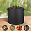 4 Pack of 10 Gallons Plant Potato Grow Bags Nonwoven Fabric Pots with Handles