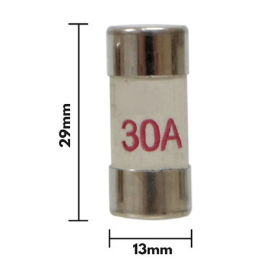 4 Pack of 30 Amp Consumer Unit Fuses BS1361 Cartridge Fuse - UK Made