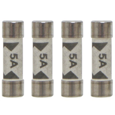 4 Pack of 5 Amp Consumer Unit Fuses BS1361 Cartridge Fuse