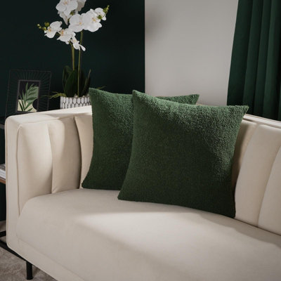 4 Pack of Boucle Teddy Fleece Cushion Covers