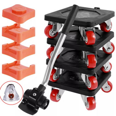 4 pack of Heavy Duty Furniture Moving Wheels Set 880LB Lifter and Mover ...