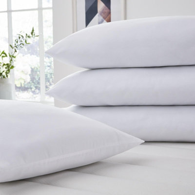 4 Pack of Soft Touch Support Medium Bounce Back Pillows DIY at B&Q