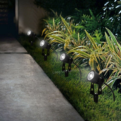 4 Pack Outdoor Garden LED Spike Lights Cool White 12v Low Voltage ZLCSK2CW