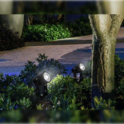 4 Pack Outdoor Garden LED Spike Lights Cool White 12v Low Voltage ZLCSK2CW