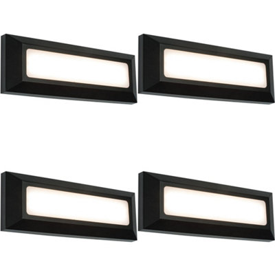 4 PACK Outdoor IP65 Pathway Guide Light - Direct 3W Warm White LED ...