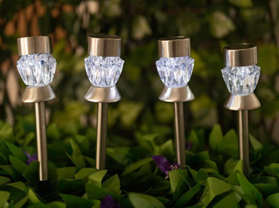 4 Pack Outdoor Solar Lights - Solar Powered Garden Lights with Auto Recharge Waterproof - 6