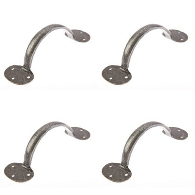 4 PACK Pewter Cabinet Handle 165x50mm - Stylish and Durable - Kitchen Drawer Pull Handle