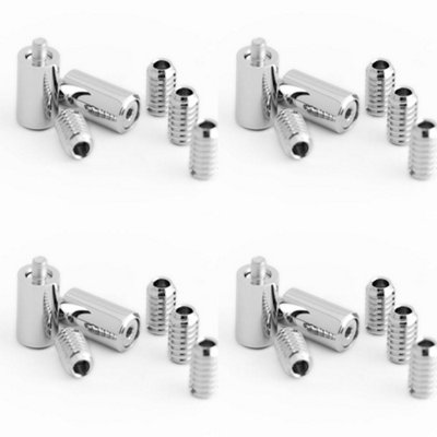 4 PACK Polished Chrome Locking Sash Stop for Secure Windows - Window Fastener