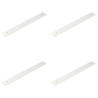 4 PACK Polished Nickel Backplates for Cabinet Handle - 268x30mm Elegant Hardware Solution - Kitchen Drawer Pull Handle