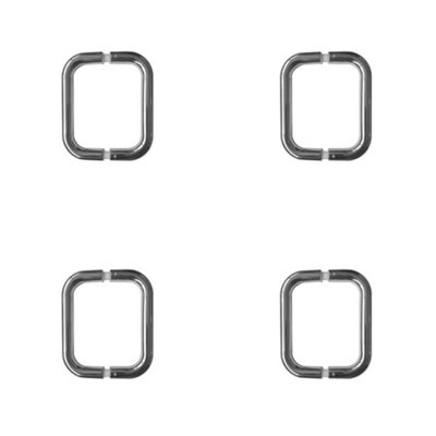 4 PACK Polished Stainless Steel 22mm D Shape Pull Handle for B2B Fixing - 425x22mm - Door Handle