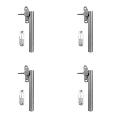 4 PACK Premium 120mm Satin Stainless Steel Casement Fasteners for Durable Window Fittings - Window Handle