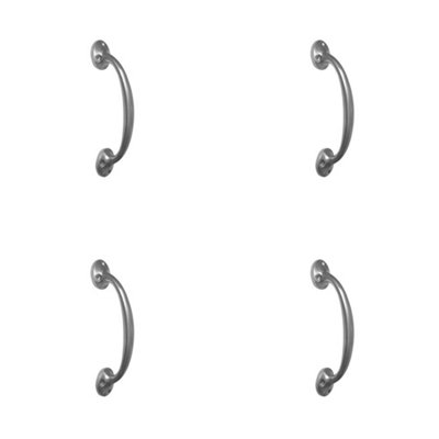 4 PACK Premium 150mm Satin Anodised Aluminium Bow Handle for Stylish Interiors - Door Handle