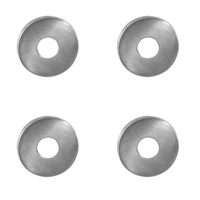 4 PACK Premium 22mm Satin Stainless Steel Concealed Roses for Pull Handle - Door Handle