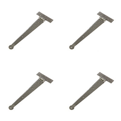 4 PACK Premium 300x110mm Pewter T Hinge for Doors and Cabinets - Traditional Gate Door - Door Hinges