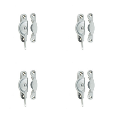 4 PACK Premium 65mm Satin Chrome Narrow Fasteners for Secure Connections - Window Fastener