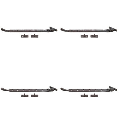 4 PACK Premium Beeswax Bulb End Casement Stays 315x15x6mm for Enhanced Window Functionality - Window Peg Bar