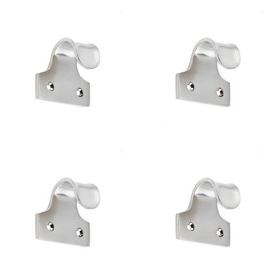 4 PACK Premium Brass Sash Lifts in Satin Nickel Finish - 50mm - Window Fastener