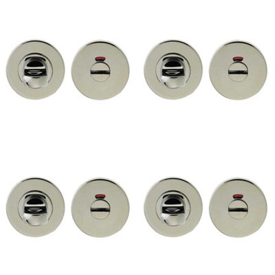 4 PACK Premium Grade 304 Stainless Steel Door Turns and Releases with Indicator Door Handle