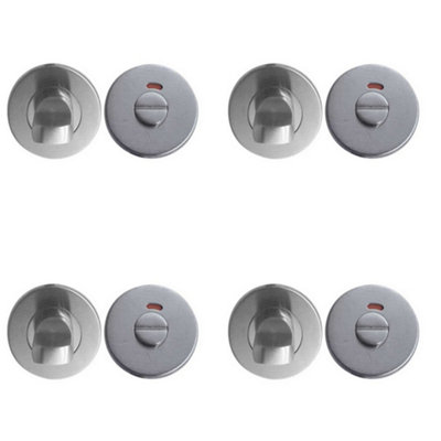 4 PACK Premium Grade 304 Stainless Steel Standard Turns and Releases with Indicator for Doors - Door Handle