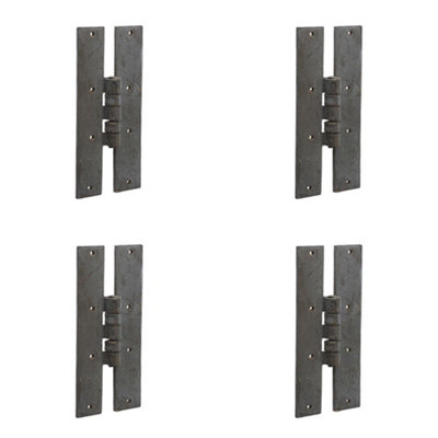 4 PACK Premium H-Hinge 66x155mm in Beeswax Finish for Durability and Style - Traditional Gate Door - Door Hinges