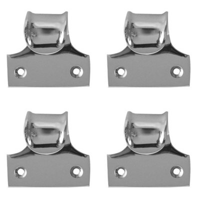 4 PACK Premium Polished Chrome Brass Sash Lifts - 50mm for Windows and ...