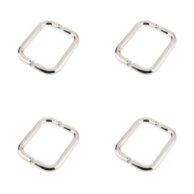 4 PACK Premium Polished Stainless Steel D Shape Pull Handle - 19mm, 150x19mm B2B Fixing - Door Handle