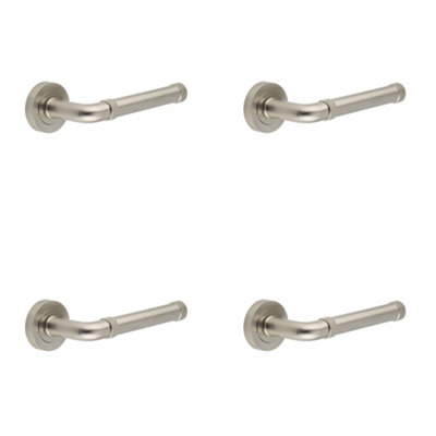 4 PACK Premium Satin Nickel Lever Door Handle JV853 - Interior Handle