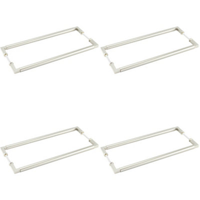 4 PACK Premium Satin Nickel Pull Handle 425 x 20mm for Cabinets and Doors - Door Handle