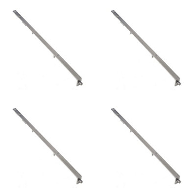 4 PACK Premium Stainless Steel Flush Bolts for Double Doors - 609x20mm Satin Finish