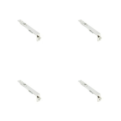 4 PACK Premium Stainless Steel Lever Action Flushbolts for Double Doors - 203x20mm Polished Finish