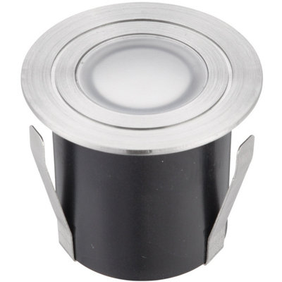 4 PACK Recessed IP67 Guide Light - 1.2W Warm White LED - Stainless Steel - 4