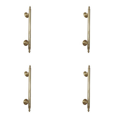 4 PACK Regent Polished Brass Pull Handle - 460x20mm - Door Handle