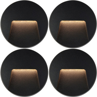 4 PACK Round Outdoor IP65 Pathway Guide Light - Indirect CCT LED ...