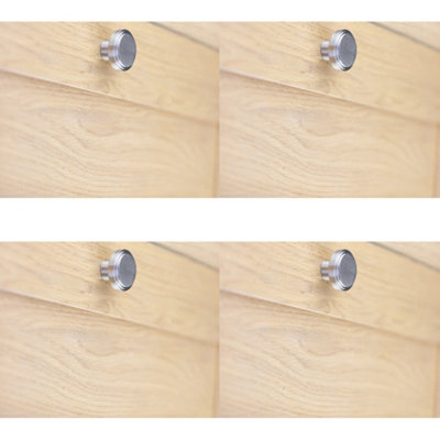 4 PACK Satin Nickel 40mm Cupboard Knob for Modern Interiors - Kitchen Cabinet Knob