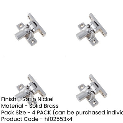 4 PACK Satin Nickel Fasteners Pattern 1 for Versatile Home Decor ...