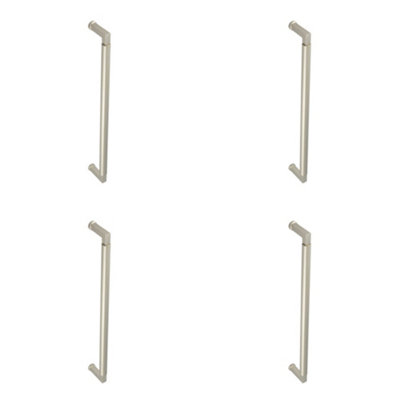 4 PACK Satin Nickel Pull Handle 425mm with Bolt Through Fixing for Stylish Interiors - Door Handle