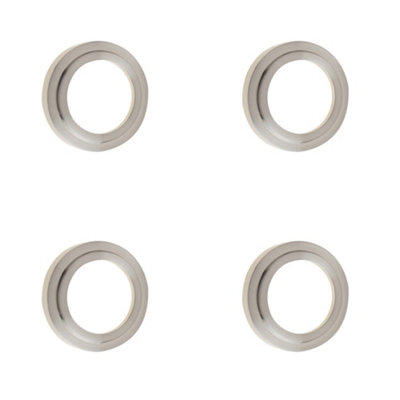 4 PACK Satin Nickel Stepped Outer Roses for Escutcheons - Luxury Door ...
